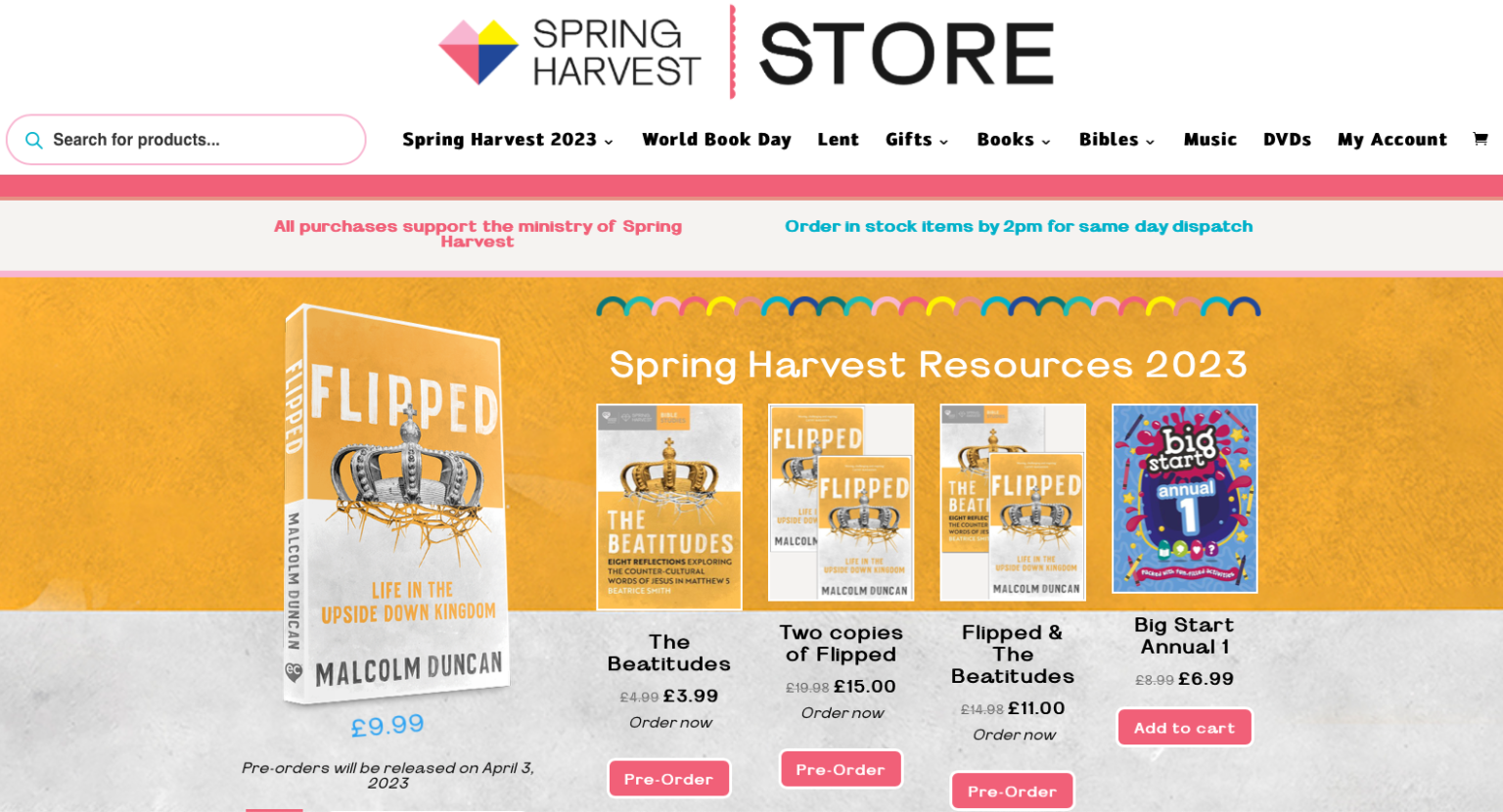 New Spring Harvest store online now! - Spring Harvest